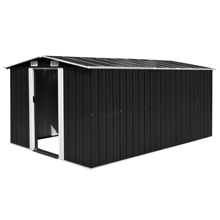 vidaXL Garden Shed 257x298x178 cm Metal Green