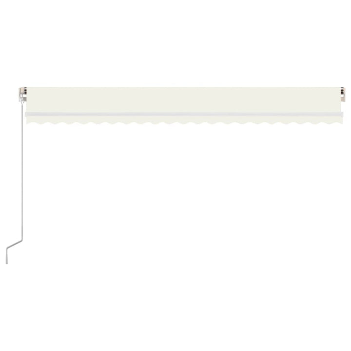vidaXL Manual Retractable Awning with LED Burgundy 300x250 cm