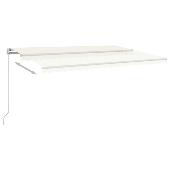 vidaXL Manual Retractable Awning with LED Burgundy 300x250 cm