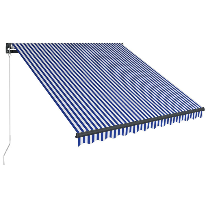 vidaXL Manual Retractable Awning with LED Burgundy 300x250 cm