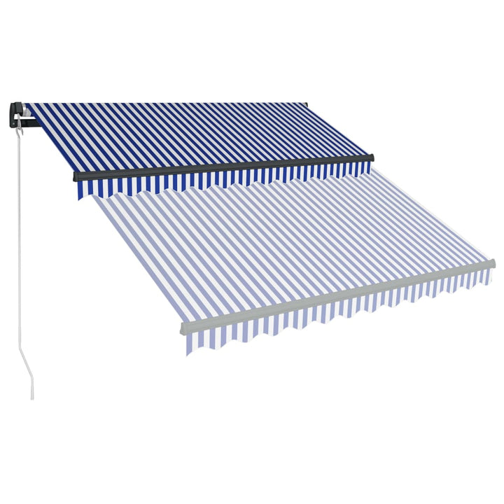 vidaXL Manual Retractable Awning with LED Burgundy 300x250 cm