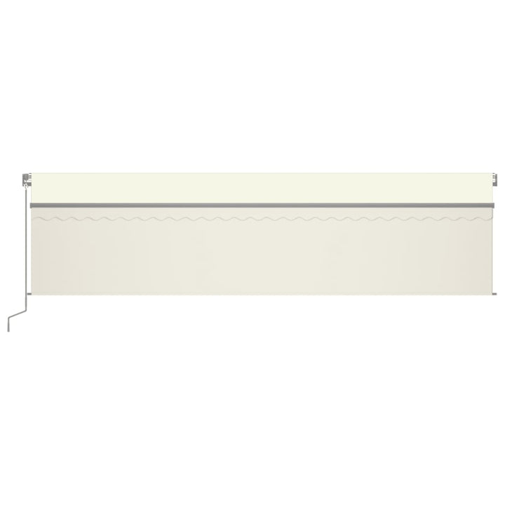 vidaXL Manual Retractable Awning with Blind&LED 3x2.5m Blue&White