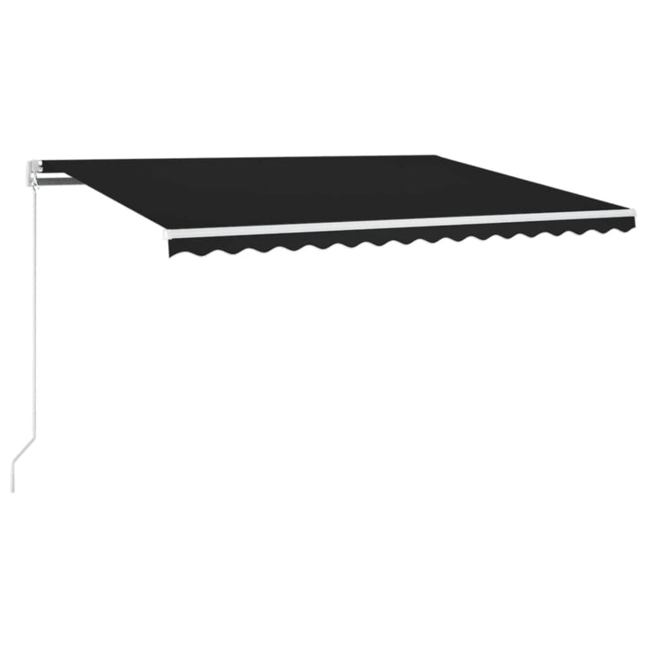 vidaXL Manual Retractable Awning with LED Burgundy 300x250 cm