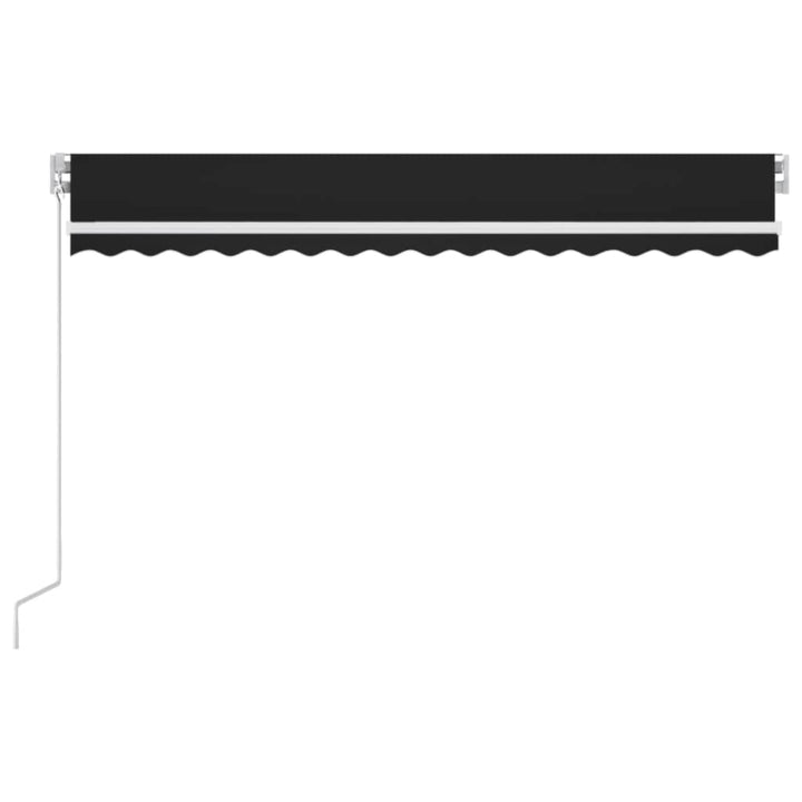 vidaXL Manual Retractable Awning with LED Burgundy 300x250 cm