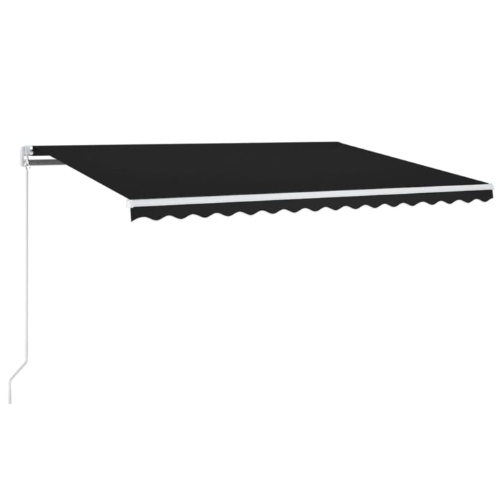 vidaXL Manual Retractable Awning with LED Burgundy 300x250 cm