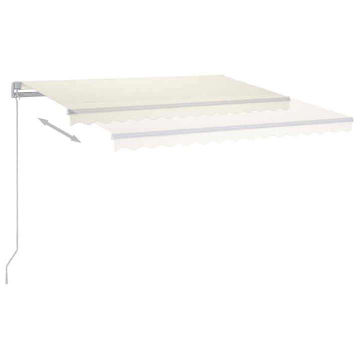 vidaXL Manual Retractable Awning with LED Burgundy 300x250 cm