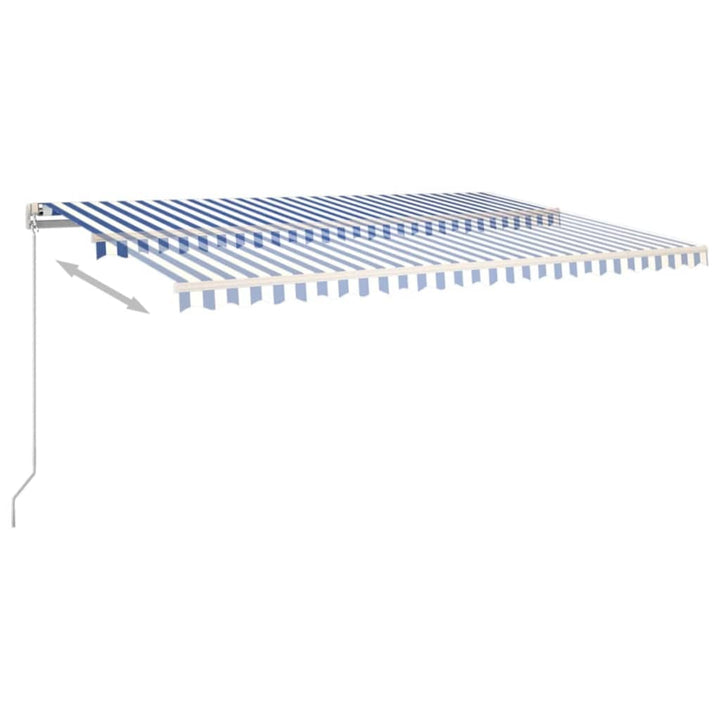 vidaXL Manual Retractable Awning with LED Burgundy 300x250 cm