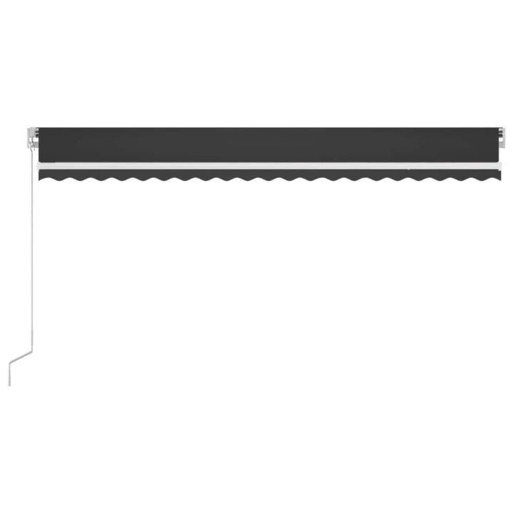 vidaXL Manual Retractable Awning with LED Burgundy 300x250 cm