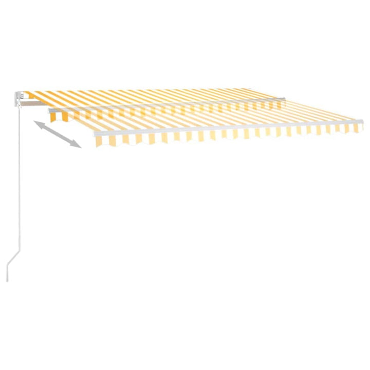 vidaXL Manual Retractable Awning with LED Burgundy 300x250 cm