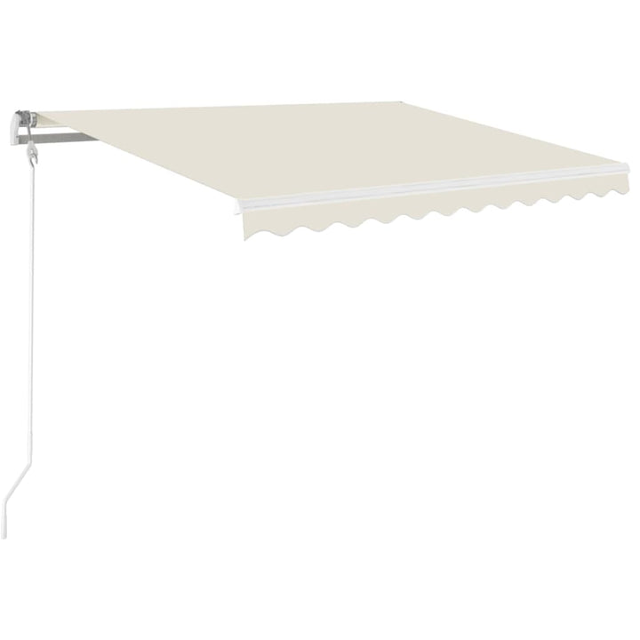 vidaXL Manual Retractable Awning with LED Burgundy 300x250 cm