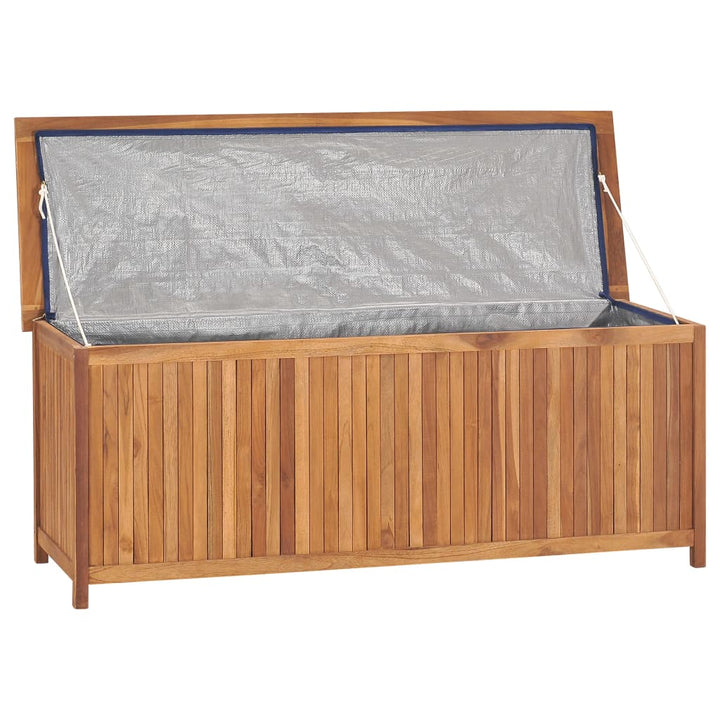 vidaXL Garden Storage Box 120x50x58 cm Solid Teak Wood