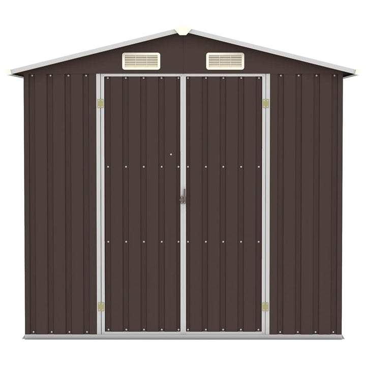vidaXL Garden Shed Green 205x129x183 cm Galvanised Steel