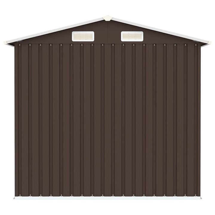 vidaXL Garden Shed Green 205x129x183 cm Galvanised Steel