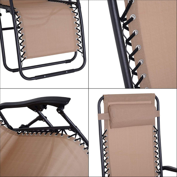 Zero Gravity Chair Adjustable Patio Lounge Chair Recling Seat