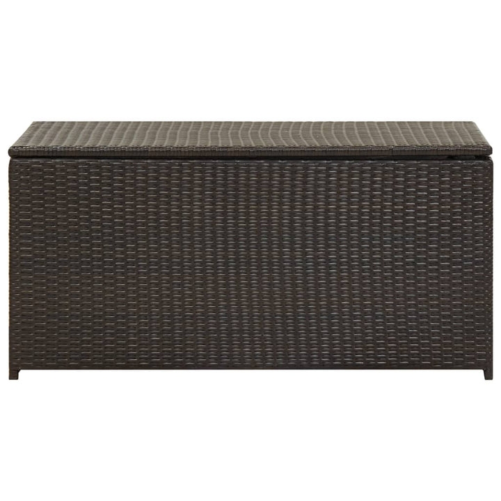 vidaXL Garden Storage Box Poly Rattan 200x50x60 cm Black