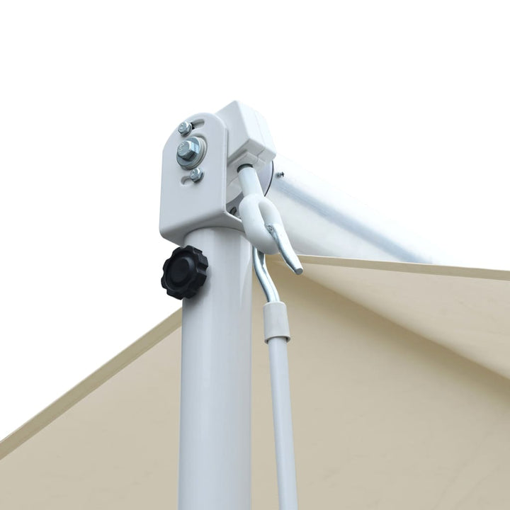 vidaXL Free Standing Awning Blue and White 300x300 cm Fabric and Steel
