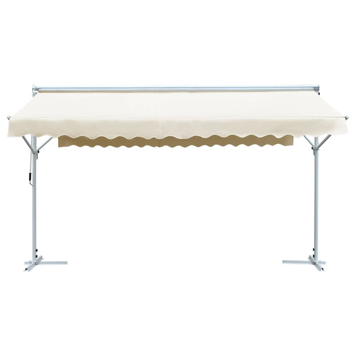 vidaXL Free Standing Awning Blue and White 300x300 cm Fabric and Steel