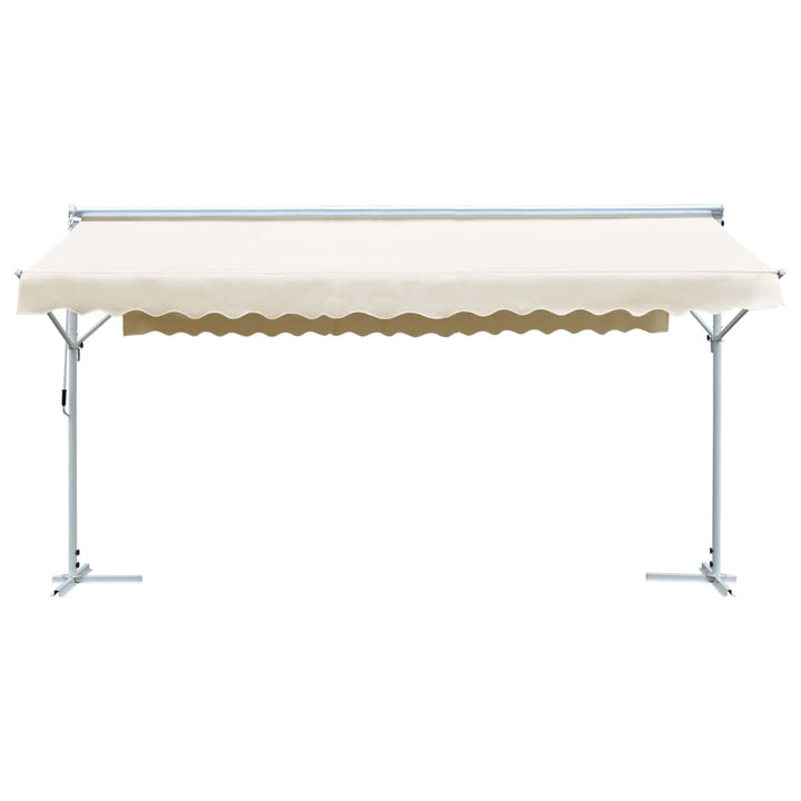vidaXL Free Standing Awning Blue and White 300x300 cm Fabric and Steel