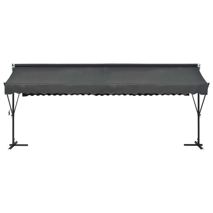 vidaXL Free Standing Awning Blue and White 300x300 cm Fabric and Steel