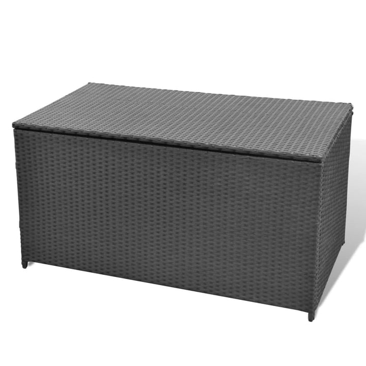 vidaXL Garden Storage Box Grey 120x50x60 cm Poly Rattan
