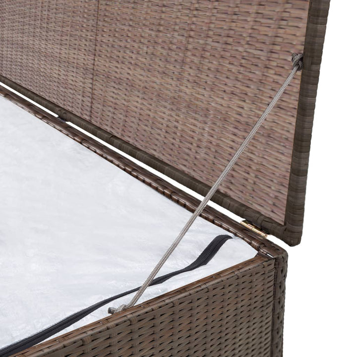 vidaXL Garden Storage Box Grey 120x50x60 cm Poly Rattan