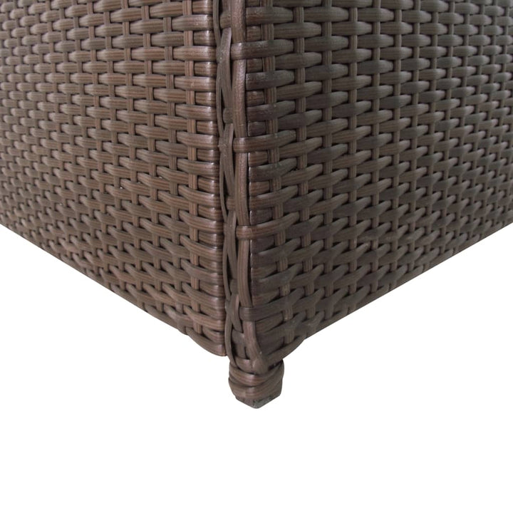 vidaXL Garden Storage Box Grey 120x50x60 cm Poly Rattan