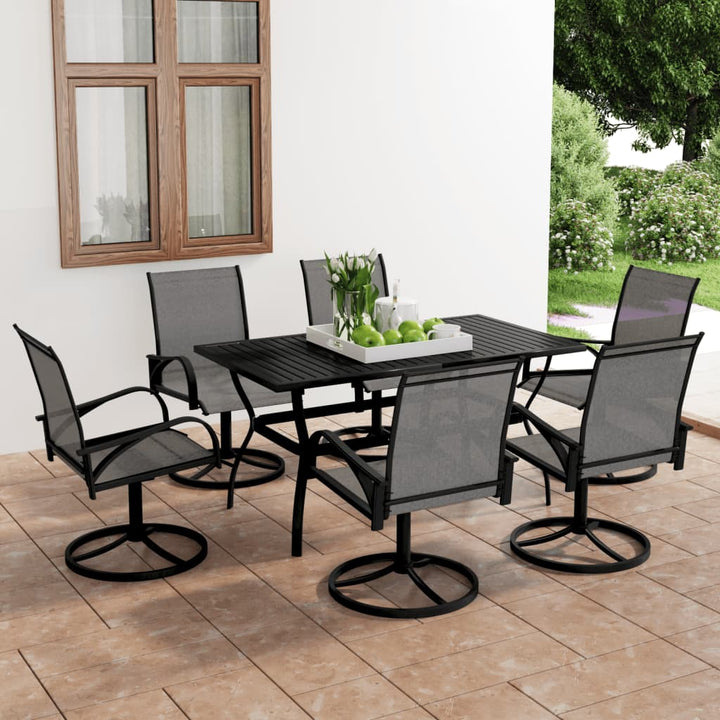 vidaXL 3 Piece Garden Dining Set Textilene and Steel