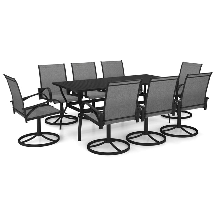 vidaXL 3 Piece Garden Dining Set Textilene and Steel