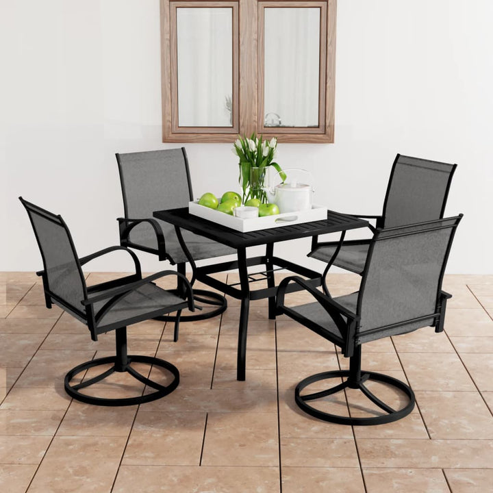 vidaXL 3 Piece Garden Dining Set Textilene and Steel