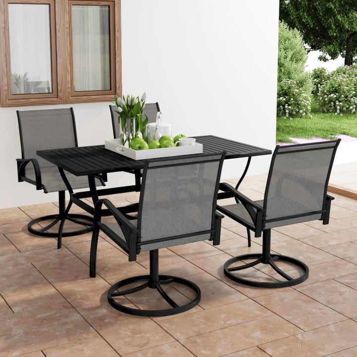 vidaXL 3 Piece Garden Dining Set Textilene and Steel