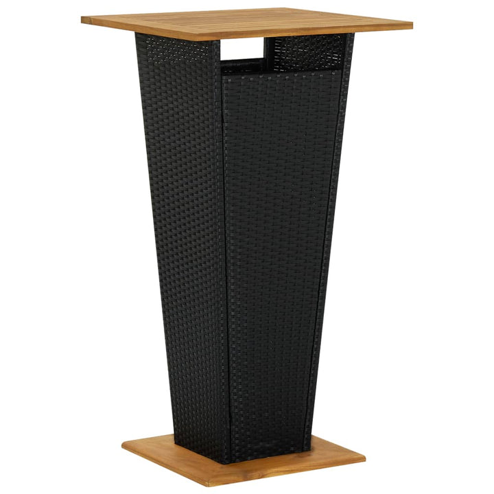 vidaXL 3 Piece Garden Bar Set Black