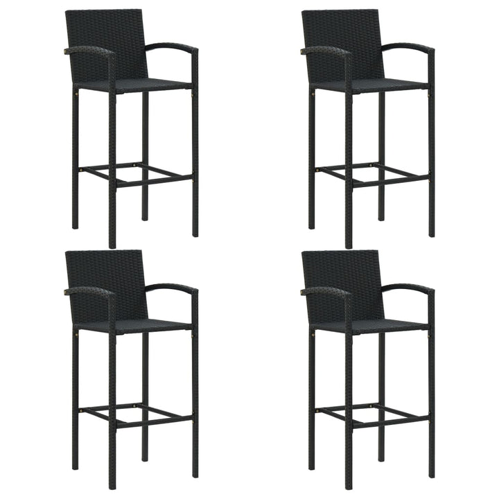 vidaXL 3 Piece Garden Bar Set Black