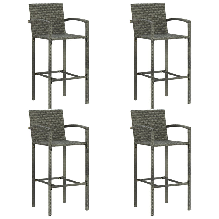 vidaXL 3 Piece Garden Bar Set Black