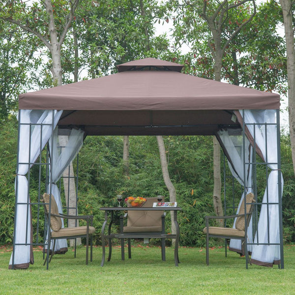 xm Gazeboarqueeetal Party Tent Canopy Pavillion Steel Frame