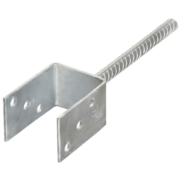Fence Anchors Silver Galvanised Steel
