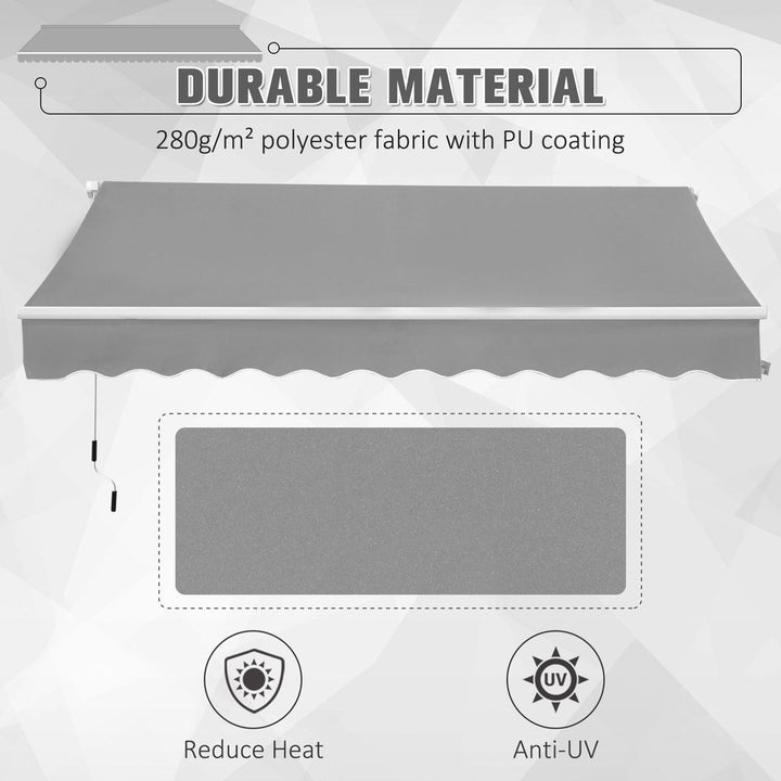 Awning Canopy Garden Outdoor Shelter UV Block Aluminium Crank x