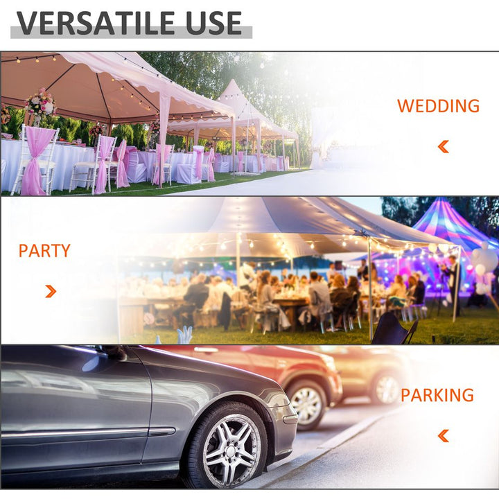 x Car Tent Outdoor Car Canopy Shelter Water-Resistant Sidewall White