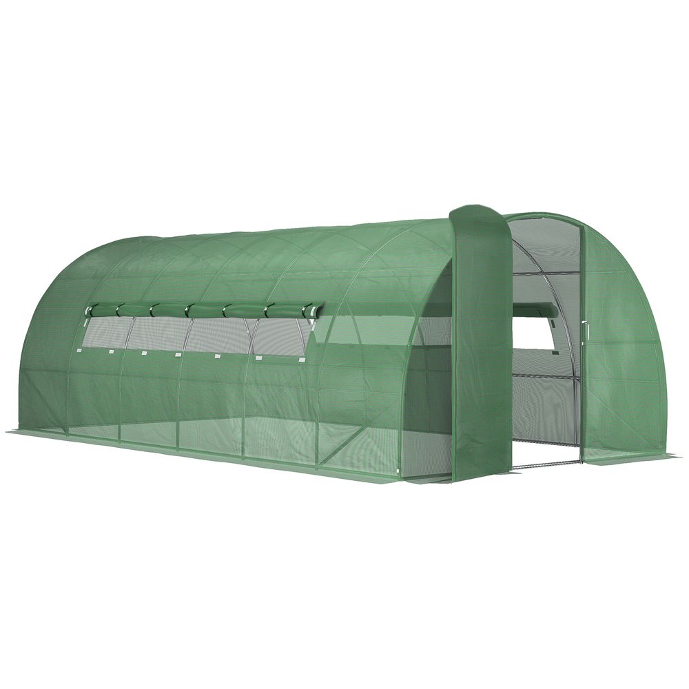 6 x 3M Reinforced Walk Polytunnel Garden Greenhouse Steel Frame