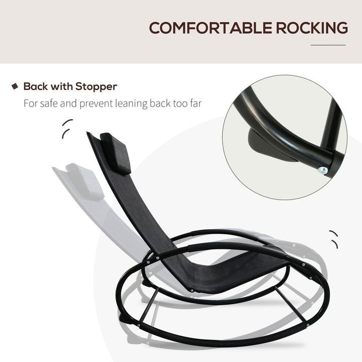 Outsunny Orbital Zero Gravity Rocking Chair, H 