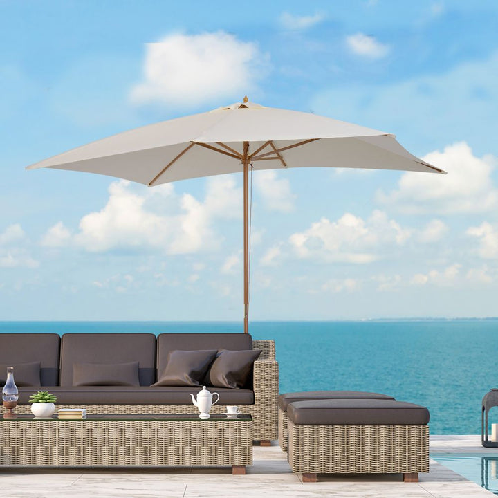 xm Wooden Patio Parasol Umbrella