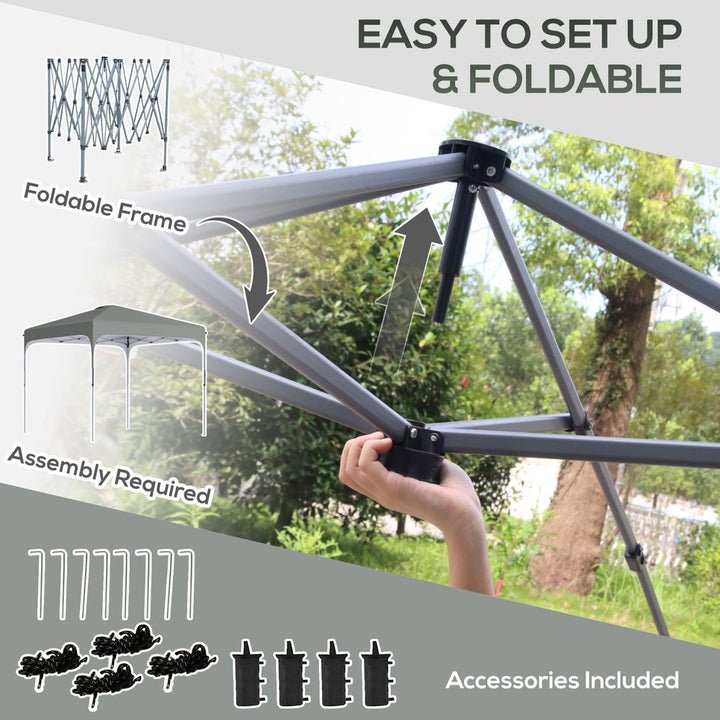 xM Pop Up Gazebo, Foldable Canopy Tent & Carry Bag with Wheels & Legs