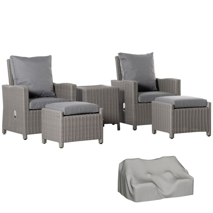  Seater Outdoor PE Rattan Patio Furniture TableOlefin Cushion