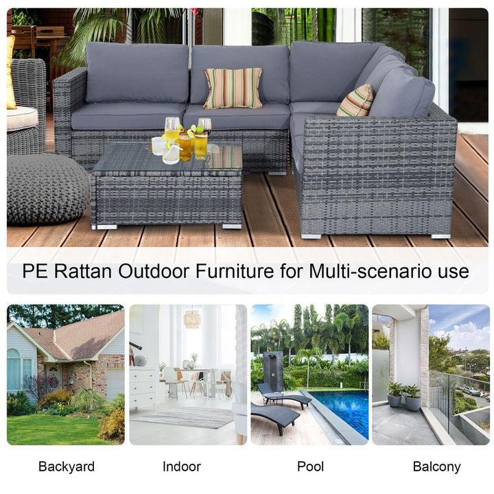 Rattan Set, PC-Grey