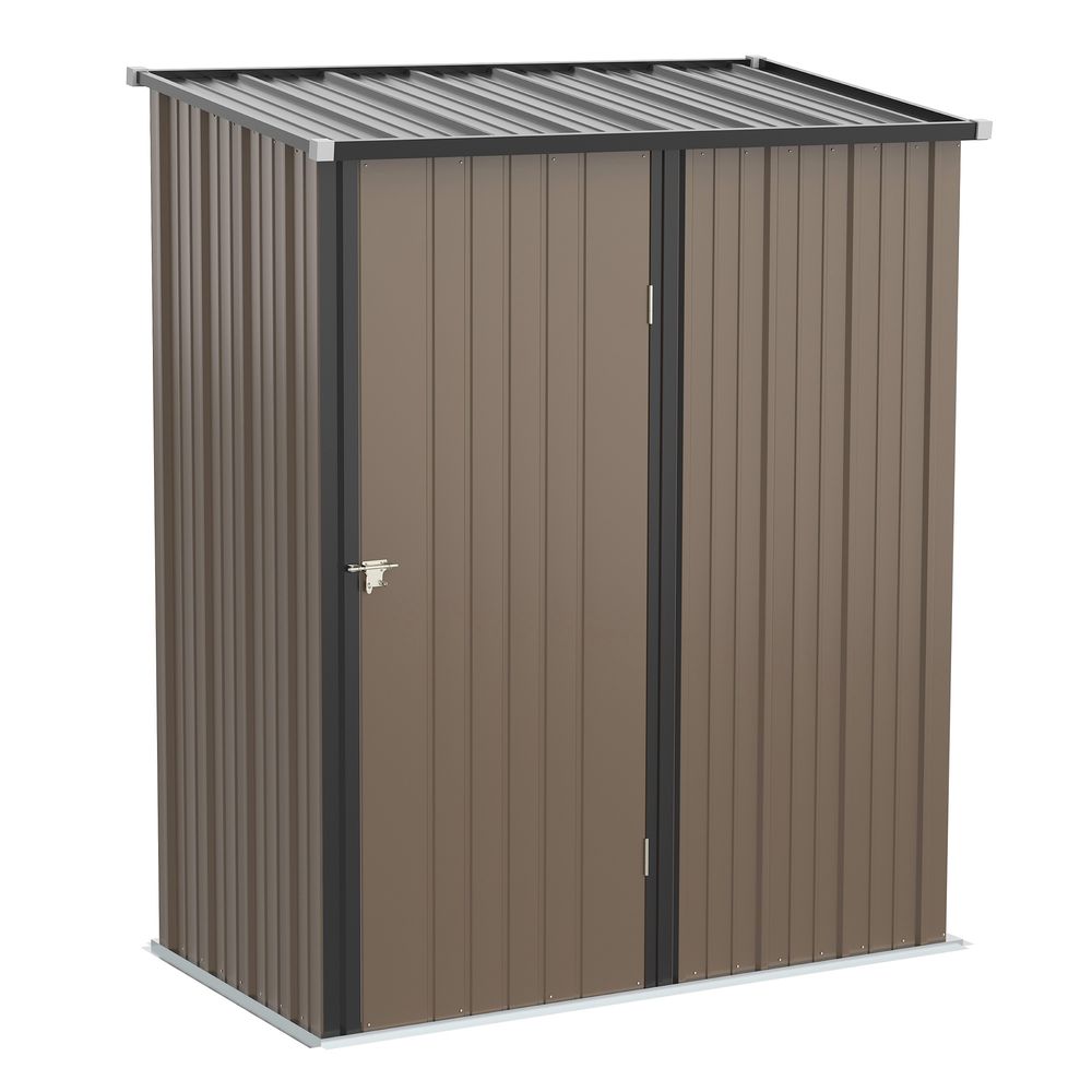 Outdoor Storage Shed Steel Garden Shed w Lockable Door Backyard Outsunny