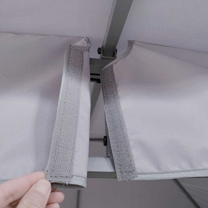 xm Patio Gazebo with Ventosquito Net Curtains, Aluminium, Grey