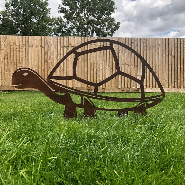 GIANT TORTOISE Rustyetal garden decoration TURTLE Ornament