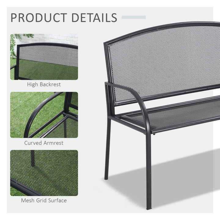  Seater Outdoor Furniture Chair, Loveseat for Patio, Grey