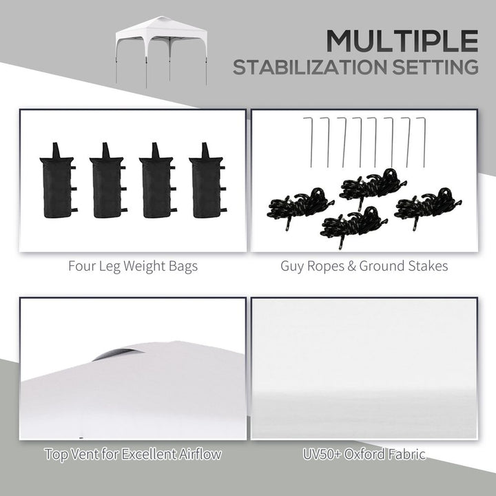 xM Pop Up Gazebo, Carry Bag Leg Weight Bags White