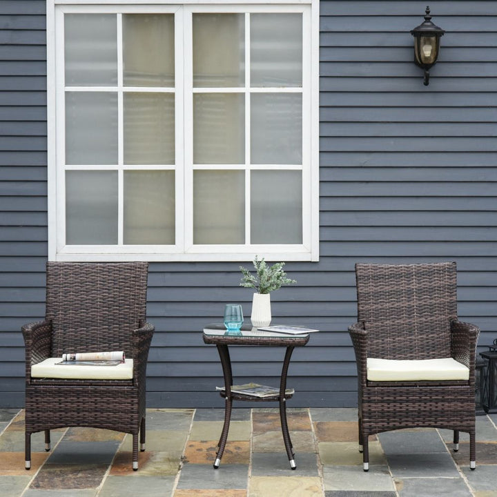  Rattan Bistro Set: x Table, x Chairs