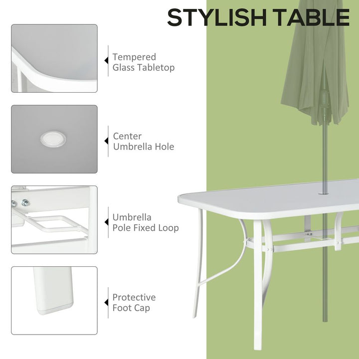 Piece Garden Dining Set Seater Outdoor Patio Furniture Grey